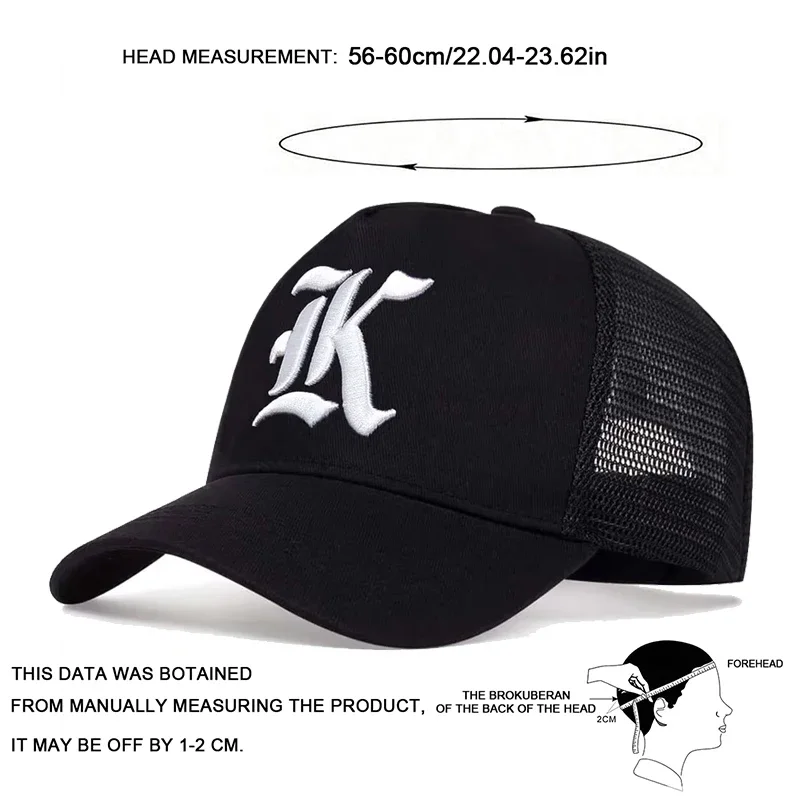للجنسين LK إلكتروني التطريز قبعات البيسبول صافي في الهواء الطلق قابل للتعديل الربيع والصيف عارضة واقية من الشمس قبعة قبعة رياضية #6