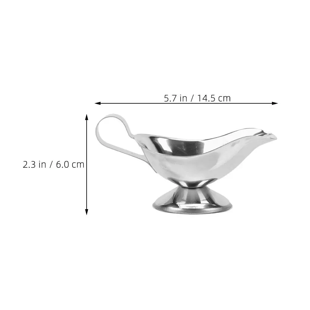 Dipping Seasoning Sauce Condiment Dish Halloween Christmas New Year Metal Gravy Boats Food Grade Stainless Steel 3PCS