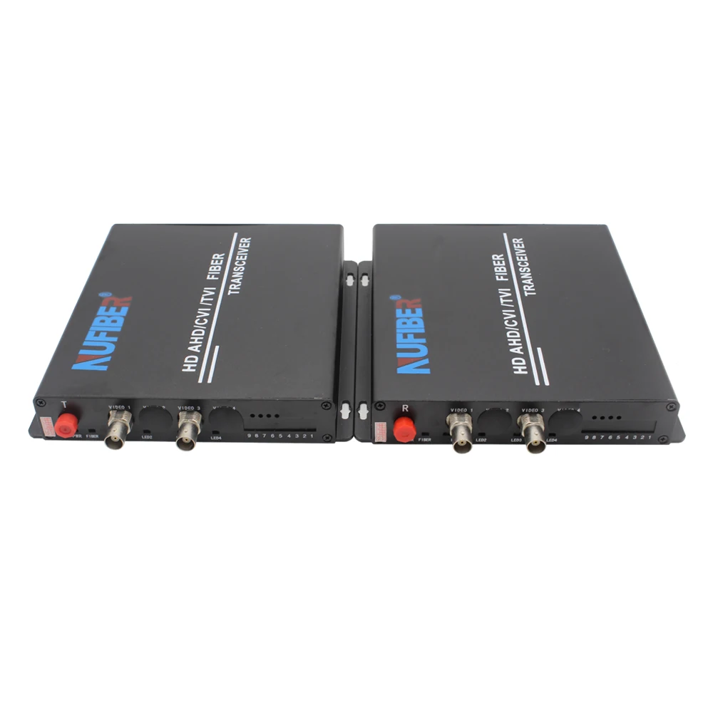 1080P Digital Fiber Video Converter 2-Channel RS485 Data Reverse Single-mode Single Fiber SC 20KM Transmission 1310/1550nm IP