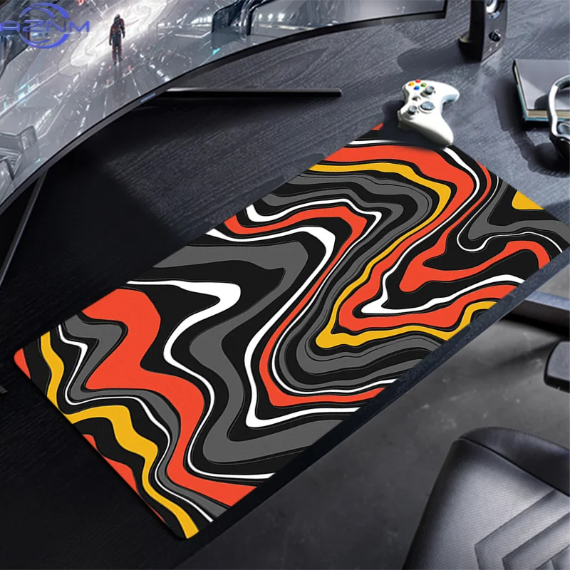 Crystal Magma Anime Large Gaming Mouse Pad, Non‑Slip Rubber Lock‑Edge Desk Mat, Speed Surface Keyboard Laptop Accessories