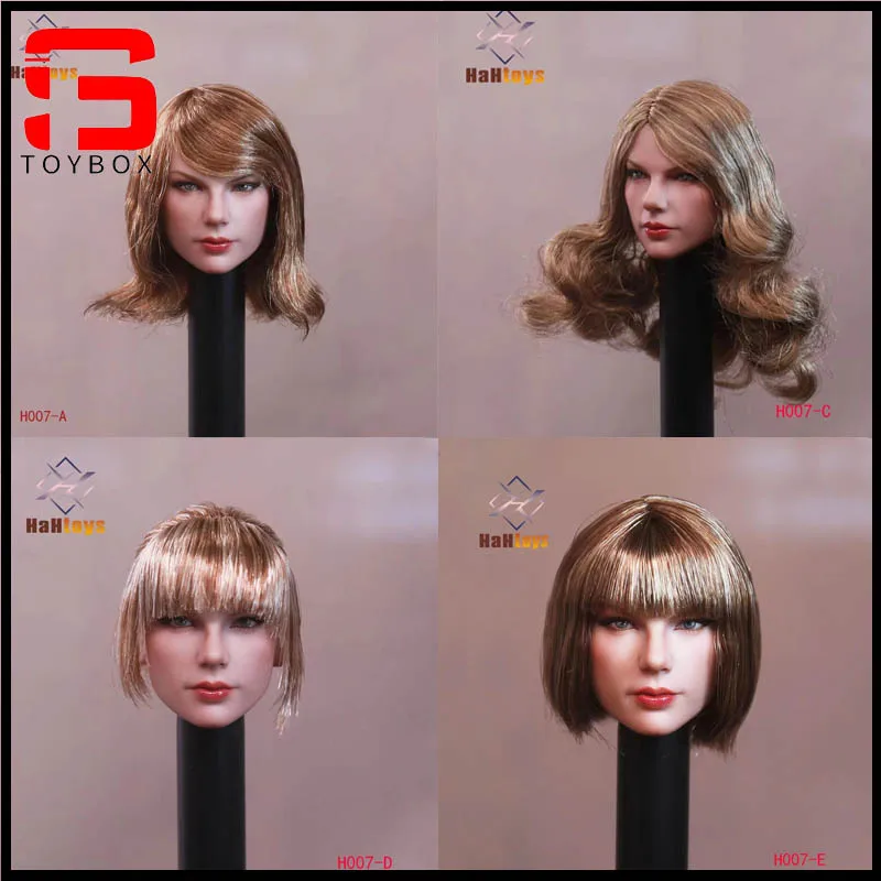 

HaHtoys H007 1/6 American Singer Taylor Head Sculpt Hair Transplant Head Carving Model Fit 12'' Soldier Action Figure Body