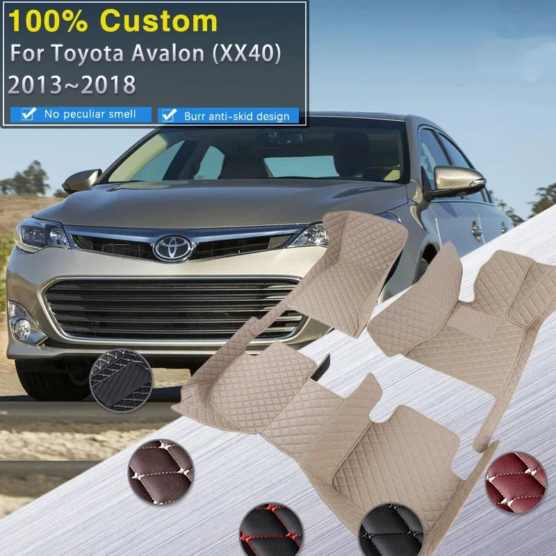 

Car Floor Mats For Toyota Avalon XX40 2013~2018 Durable Waterproof Carpet Luxury Leather Mat Car Accessories Auto Rugs Full Set