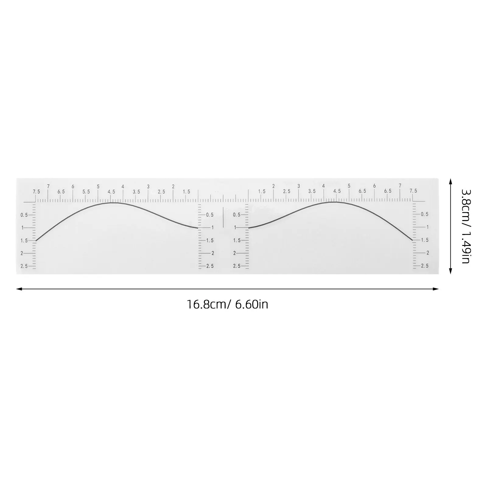 100Pcs Eyebrow Ruler Stickers Disposable Adhesive Brow Mapping Tool Easy Measurement Symmetrical Eyebrow Shaping for DIY Tattoo