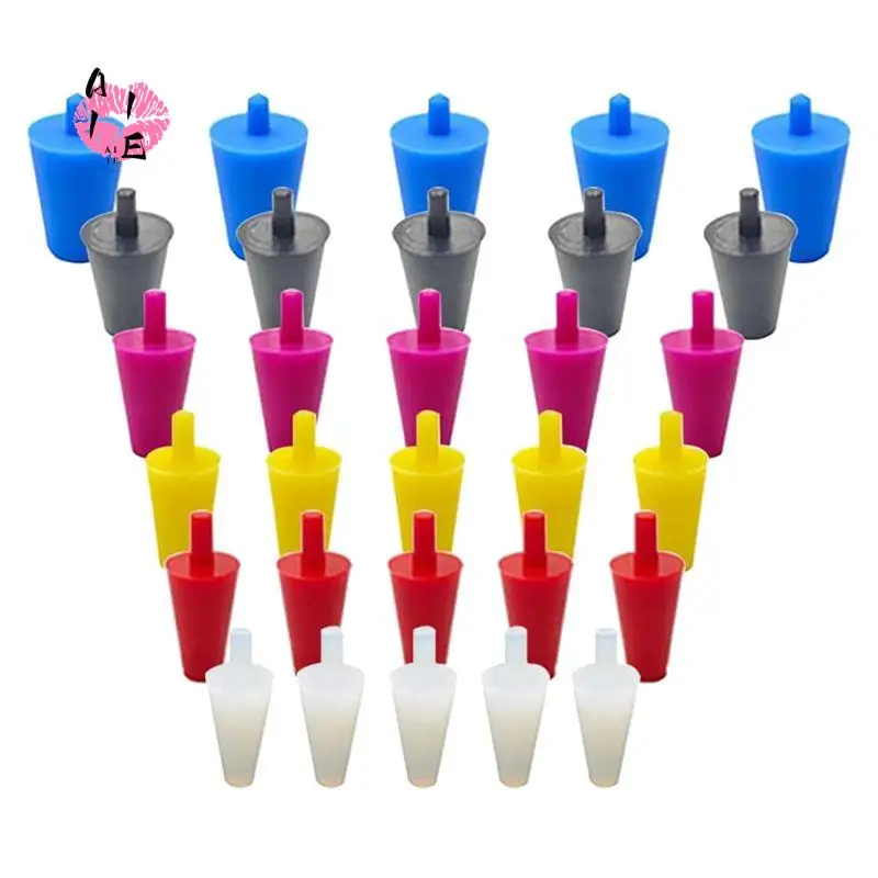A11E-Water Table Plug Plant Pot Drain 60 Pack Silicone Rubber Hole Plugs Portable AC 6 Sizes Lab Solid Tapered Drainage