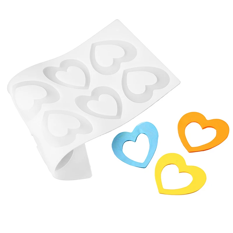 

1pcs Heart Love Shape Silicone Mold Sugarcraft Cookie Cupcake Chocolate Baking Mould Fondant Cake Decorating Tools