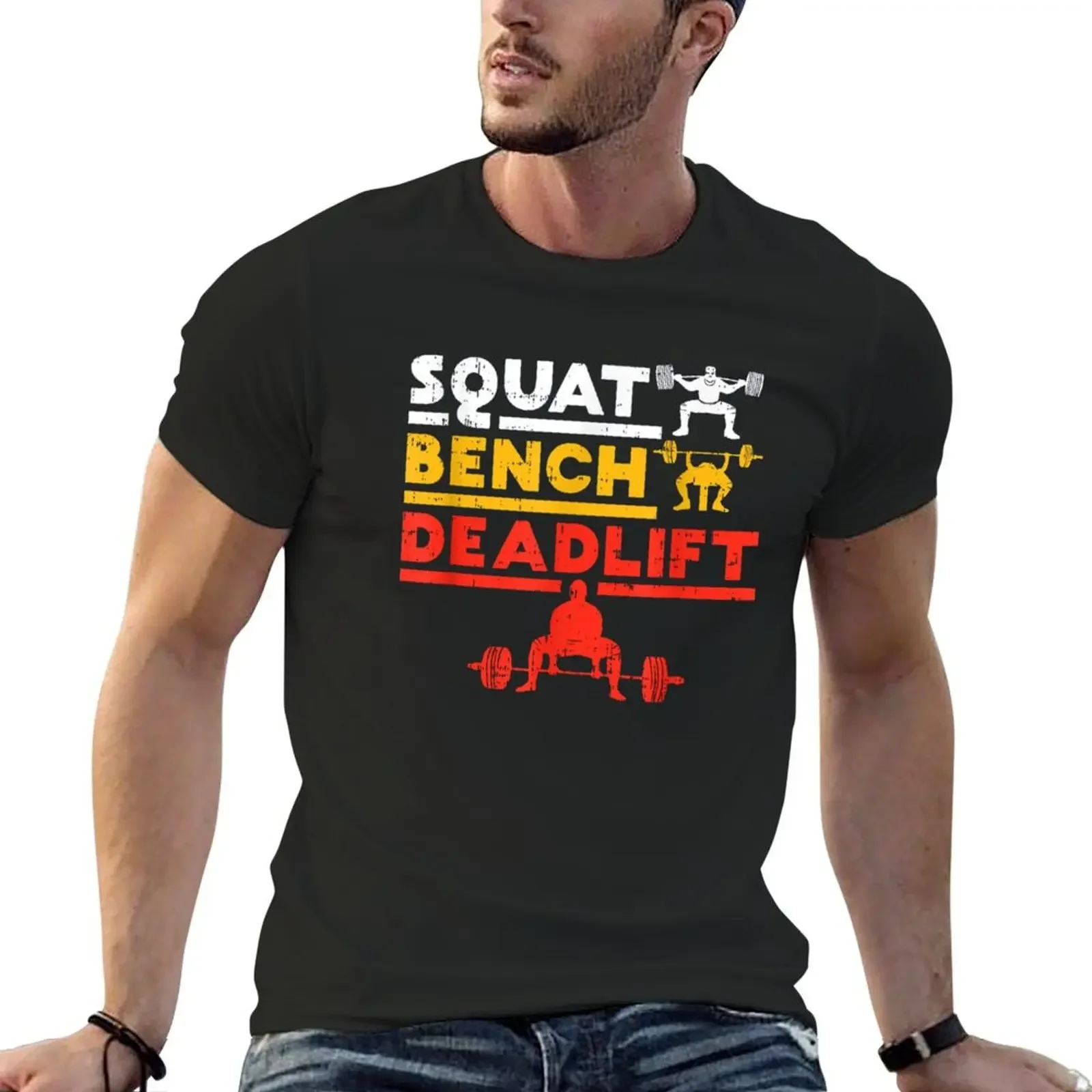 

Powerlifting, Squat, Bench, Deadlift, Weightlifting T-Shirt boys animal print anime tshirt sublime men graphic t shirts