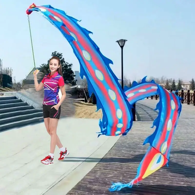 6/810 Meters Sport a Dance With Dragons New Year Festival Ribbon Prop Chinese Dragon For Dance Traditional Accessories