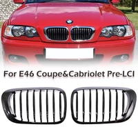 Parrilla de listones individuales, rejilla cromada de carbono para 3 Series E46, 2 puertas, pre-Facelift 1998-2002 y 2000-2007 E46 M3 Coupe Cabriolet