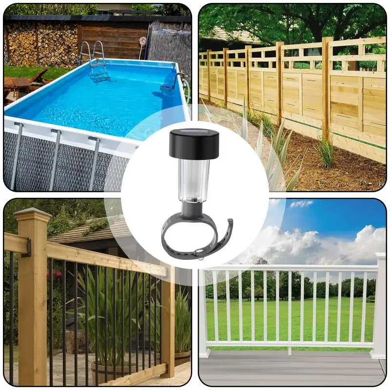 Solar Swimming Pool Lights LED Waterproof Pool Night Light Above Ground Fence Lights Frame Pool Decoration For Lawn Pool
