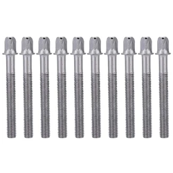 10 Pcs Drum Tension Rod Drum Tight Screws Metal Screws Rods Bolts Percussion Replacement Hardware Spare Accessory