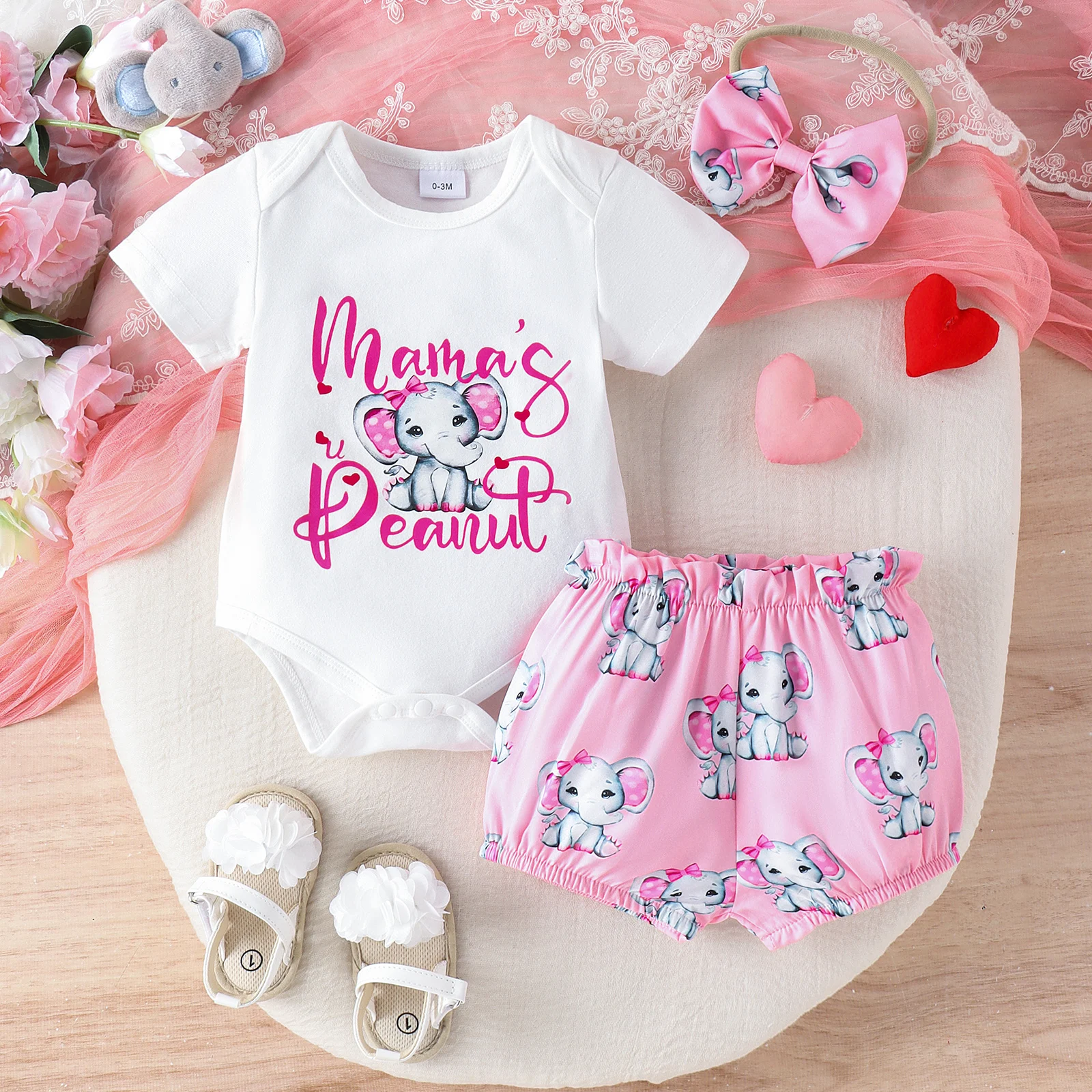 جاكيت بناتي بطبعة حيوانات متعددة الألوان ، شورت صيفي وغطاء رأس ، بدلة كاجوال ناعمة ومريحة ، 3 * * #1