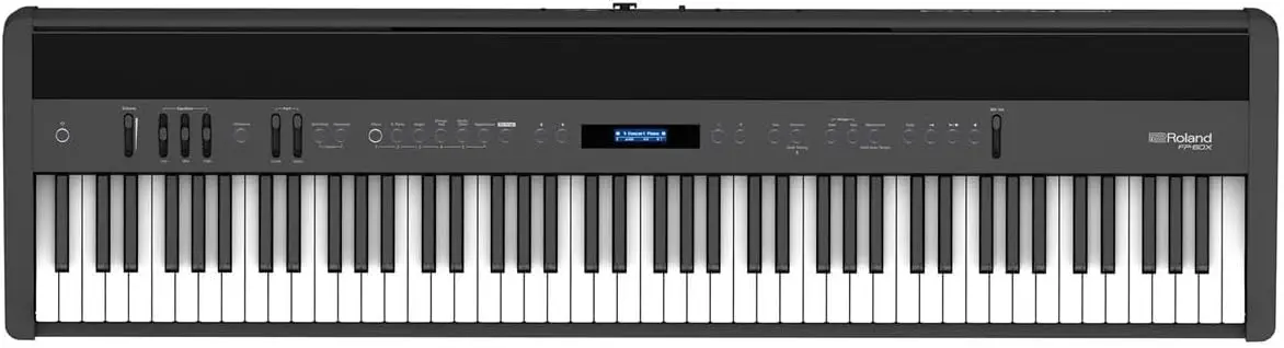 88-Key Portable Digital Piano with Natural Sound, Black, Bundle Includes Stand, Bench, Sustain Pedal, and Studio Monitor Headphones