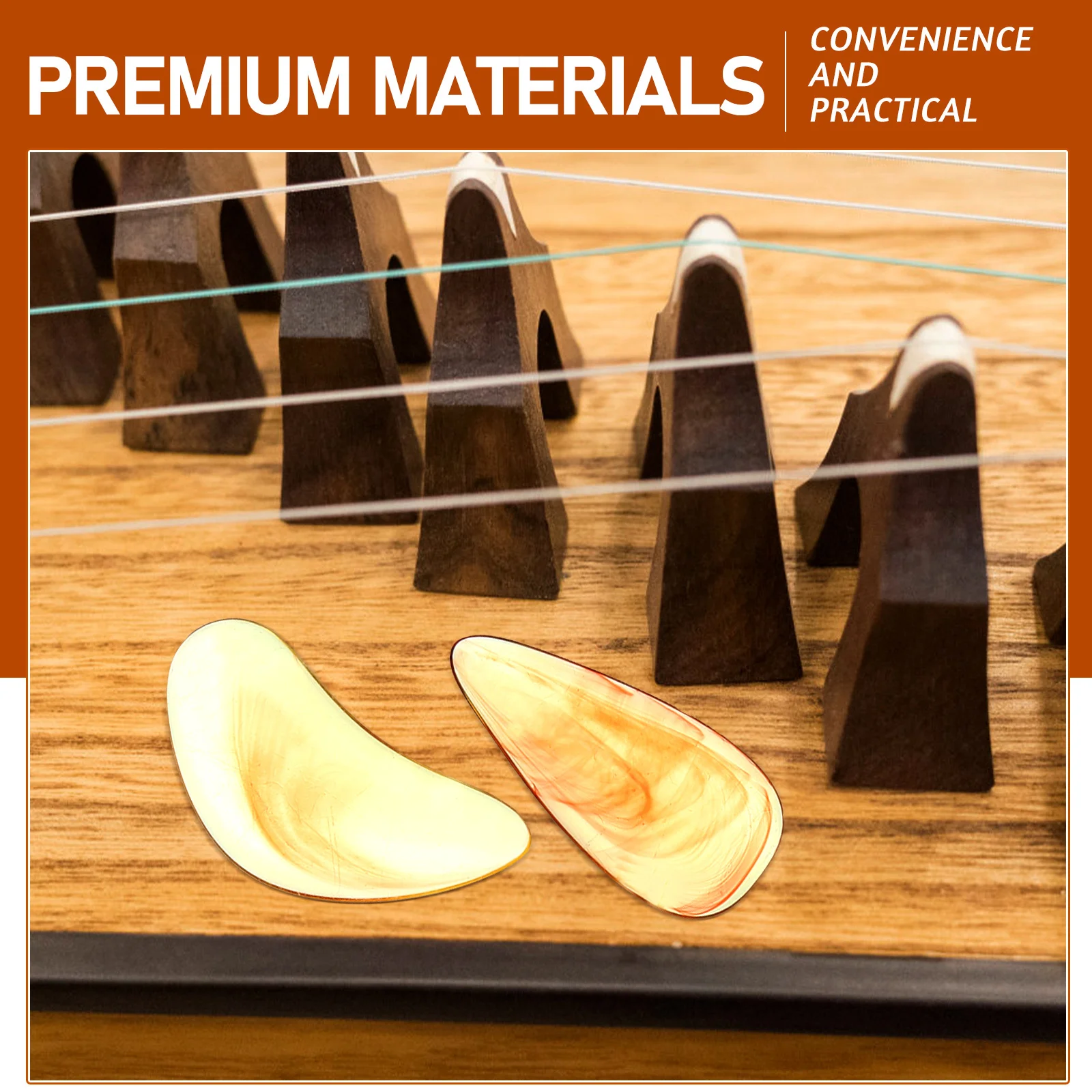 

8Pcs Guzheng Fake Nails Premium Finger Picks for String Instrument Protection Smooth Ergonomic Design Thumb Picks Guzheng