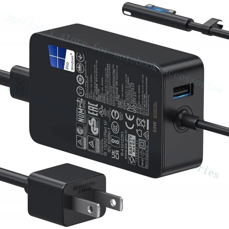 

Оригинальное зарядное устройство A+ OEM 65W для ноутбуков Microsoft Surface Pro 7, 3, 4, 5, 6