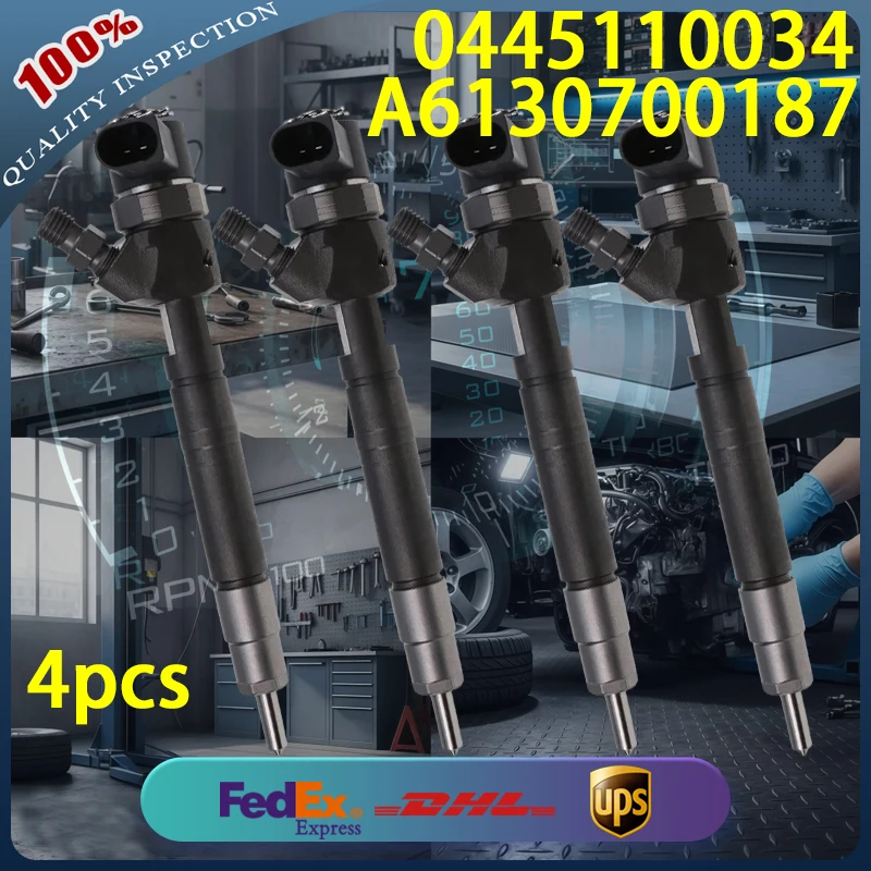 

0445110034 High Quality Common Rail Diesel Injector A6130700187 for Mercedes-Benz Sprinter 208 308 408 311 313 2.2L OM611 Engine