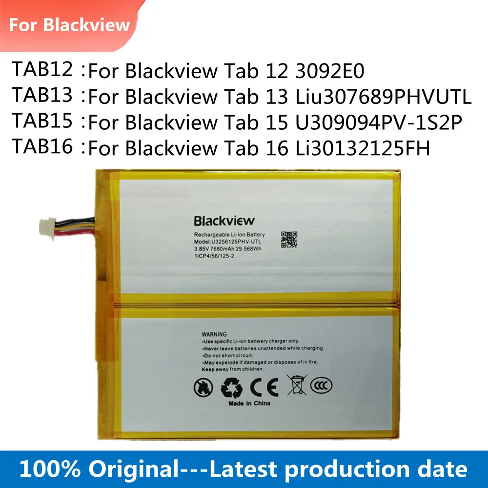 New Original Battery For Blackview Tab 12 13 15 16 Tab12 Tab13 Tab15 Tab16 Liu307689PHVUTL Li30132125FH Batteries + Free Tools