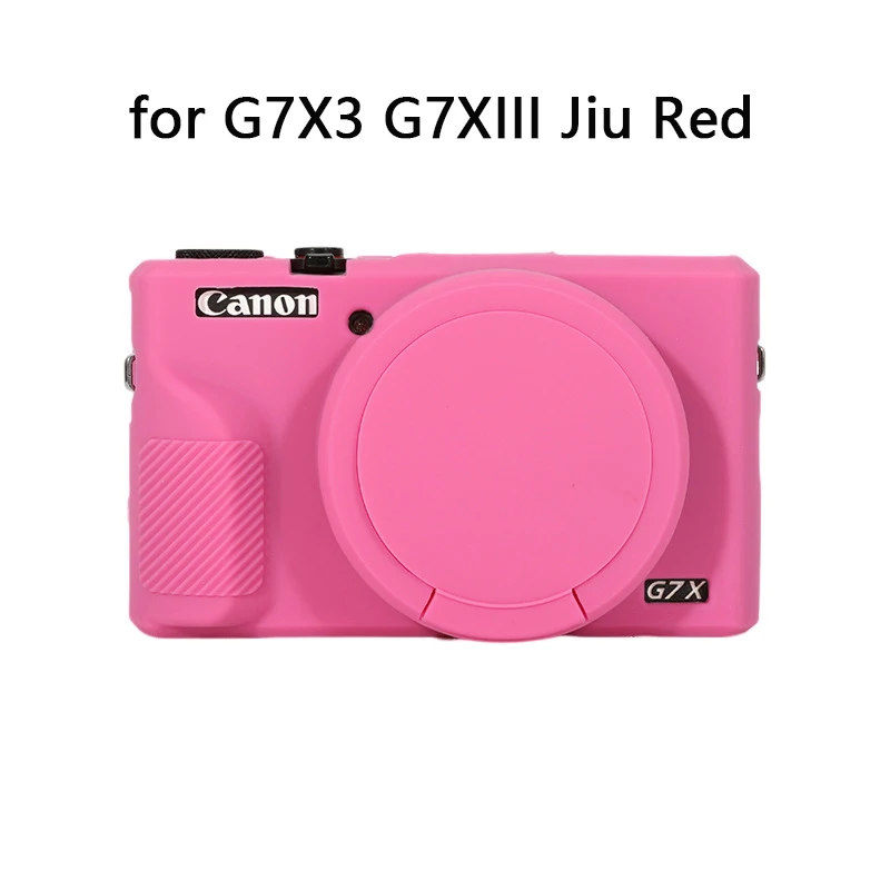 Soft Silicone Rubber Camera Body Case for Canon G7X Mark II III G7XII G7X2 G7XIII G7X3 Shockproof Cover Lens Cap Protective