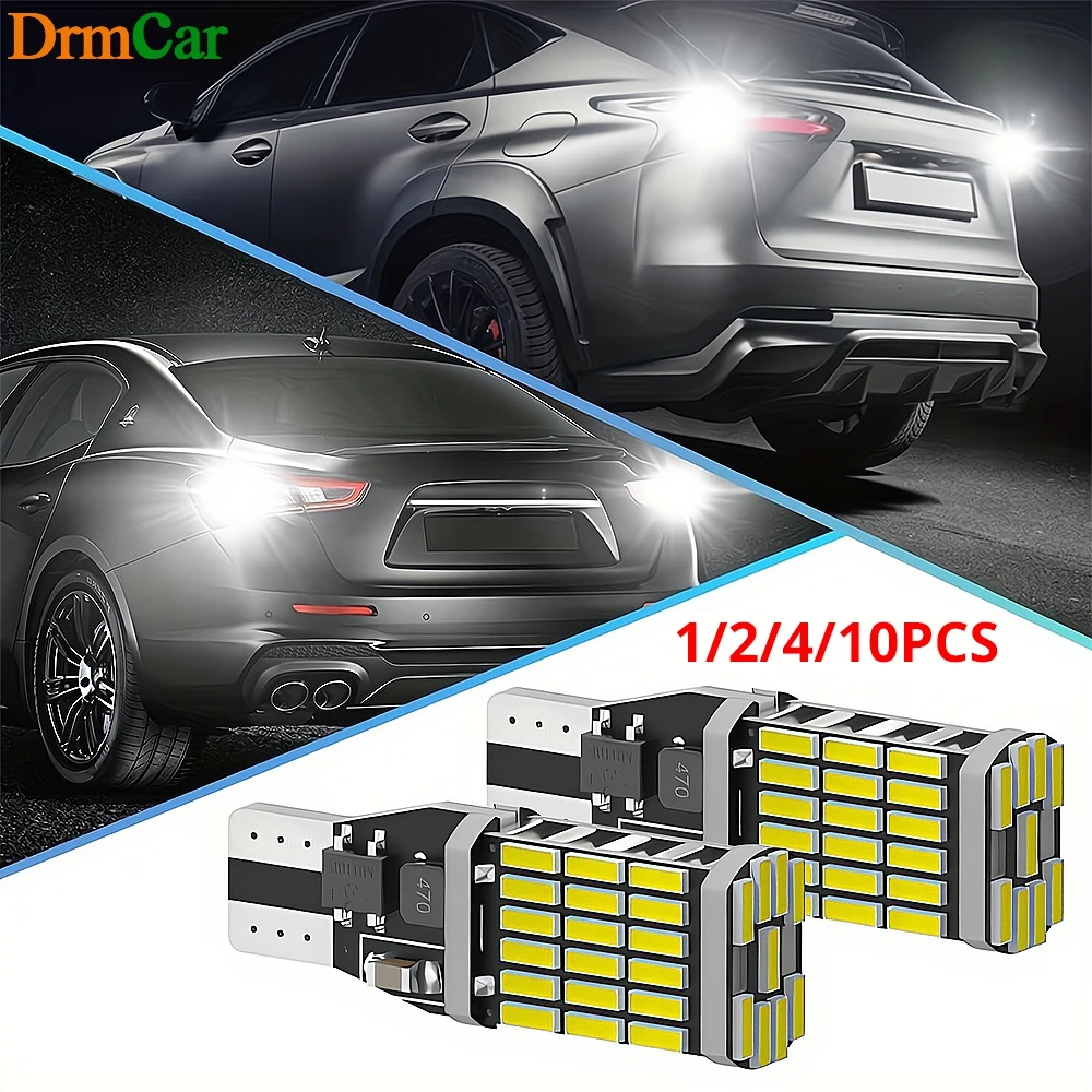 

1/2/4/10pcs T15 W16W 30smd 45smd 4014 Car Tail Reverse Brake Turn Signal Lamp LED CANBUS Auto Trunk Parking Lights Accessories