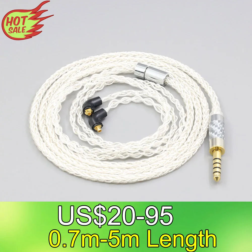 LN006544 3,5mm 2,5mm XLR 4,4mm 8 Core Silber Überzogene OCC Kopfhörer Kabel Für Etymotic ER4SR ER4XR ER3XR ER3SE ER2XR ER2SE