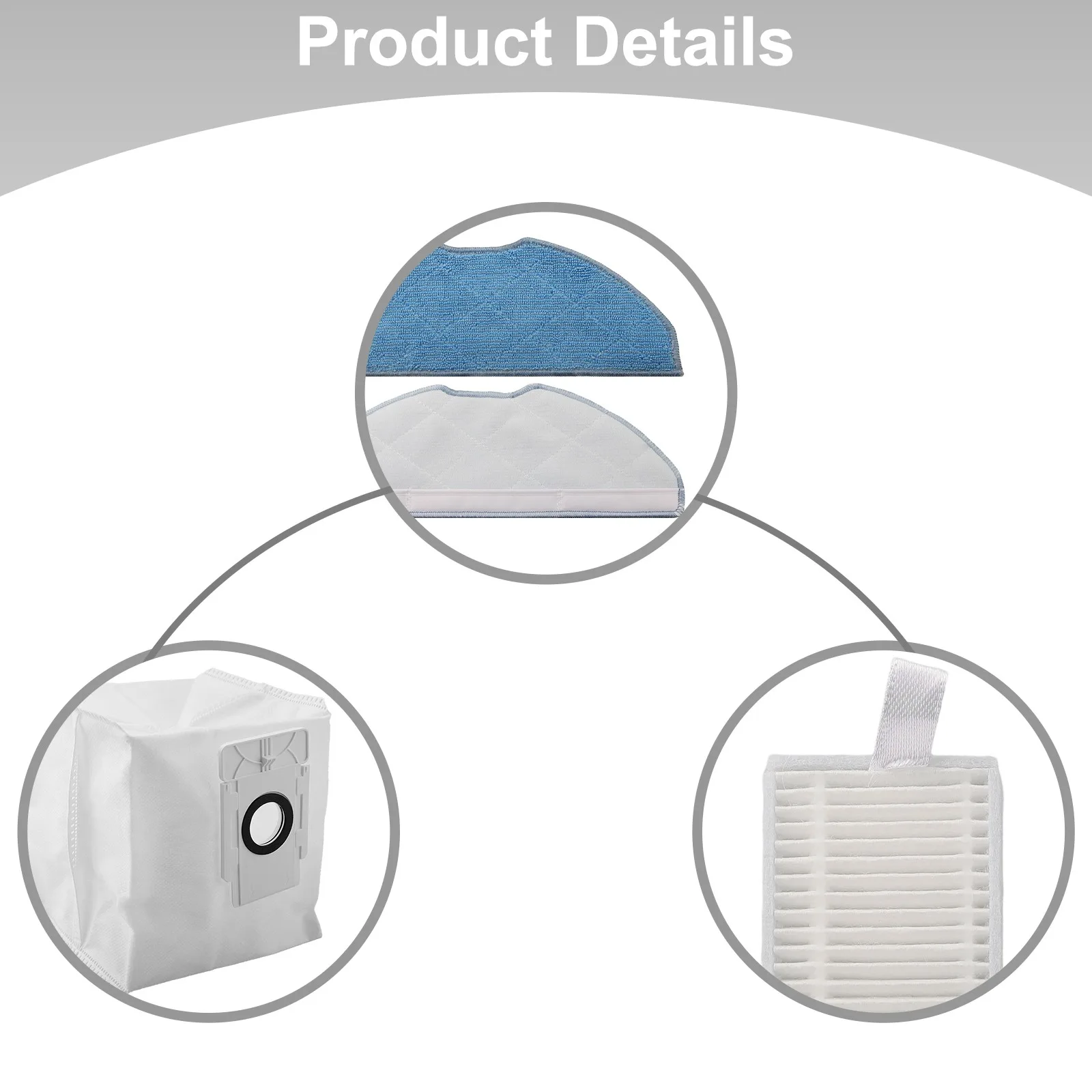 Comprehensive for Cleaning Kit for EZVIZ RE4 for Plus and for re5 for Plus Includes Filters Mop Cloths Dust Bags and Side