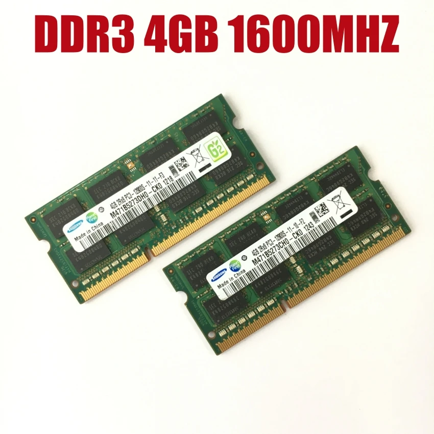 SEC 4GB 1RX8 2Rx8 PC3 PC3L12800S DDR3 4G 1600 Mhz Laptop Memory Notebook Module SODIMM RAM