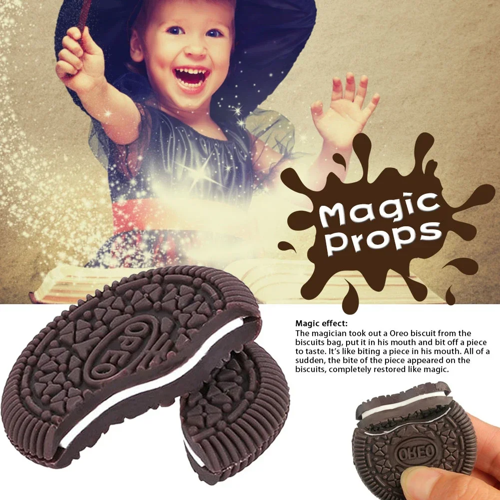 Kids Magic Biscuit OREO Cookies Magic Tricks Accessory Close Up Props Easy Amazing Magic Show for Children Adults Learning Toy