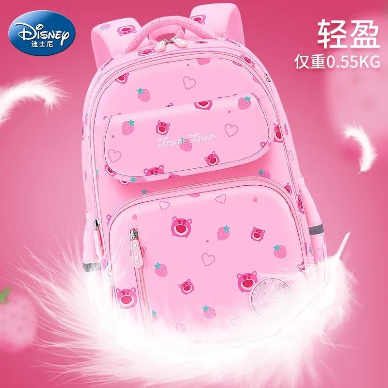 2023 Disney Fashion School Bags For Girls Grade 2-6 Primary Middle Student Shoulder Orthopedic Backpack Large Capacity Mochila