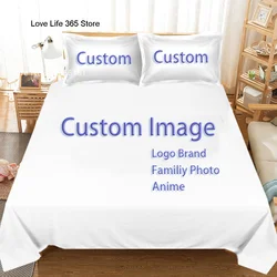 Lenzuolo personalizzato stampa 3D foto Anime lenzuola piatte poliestere 1 pezzo biancheria da letto personalizzata Queen King Twin per Dropshipping