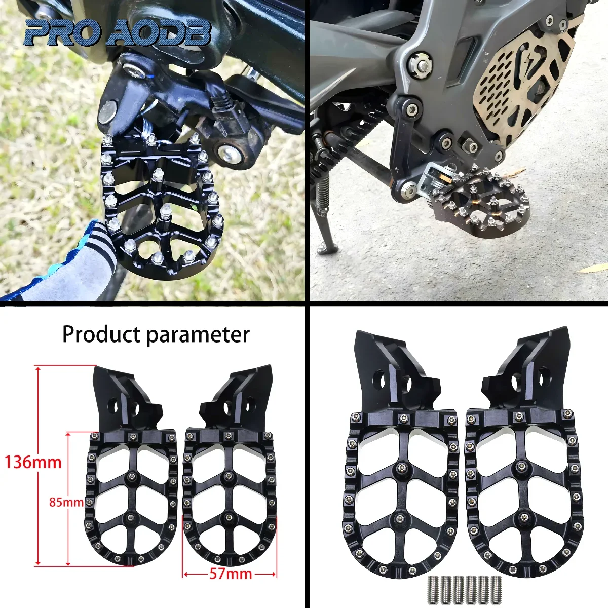 Motorcycle Footrest For Surron Ultra Bee Sur-Ron Foot Pegs Footpegs Rests Pedals Pegs Electric Vehicle Enduro Dirt Bike etc