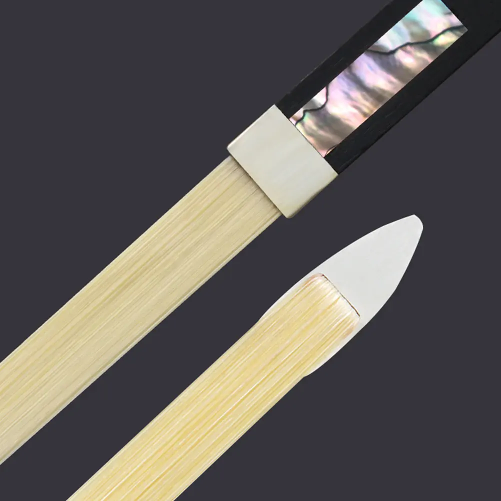 

4 Pcs White Horse Tail Hair for Violin Bow Rehairing Durable Natural String Instrument Accessories Long Lasting Use