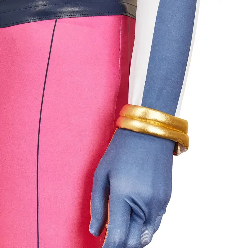 Traje de Halloween Amate Yuzuriha cosplay anime "GQuuuuX de Gundanm" macacão traje menina macacão rosa conjunto completo