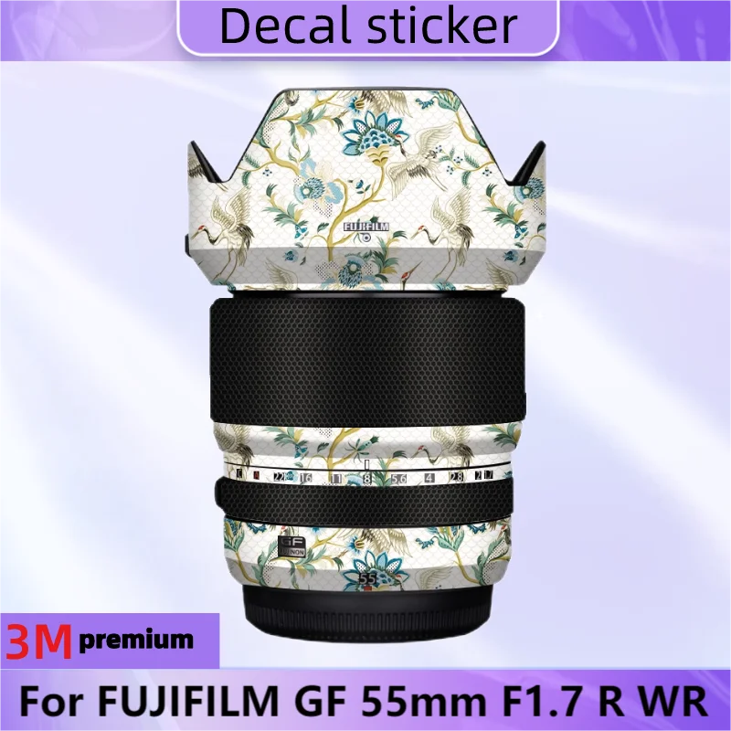 Für fujifilm gf 55mm f1.5r wr Linsen aufkleber Schutz haut Aufkleber Vinyl Wrap Film Anti-Kratz schutz Mantel gf55