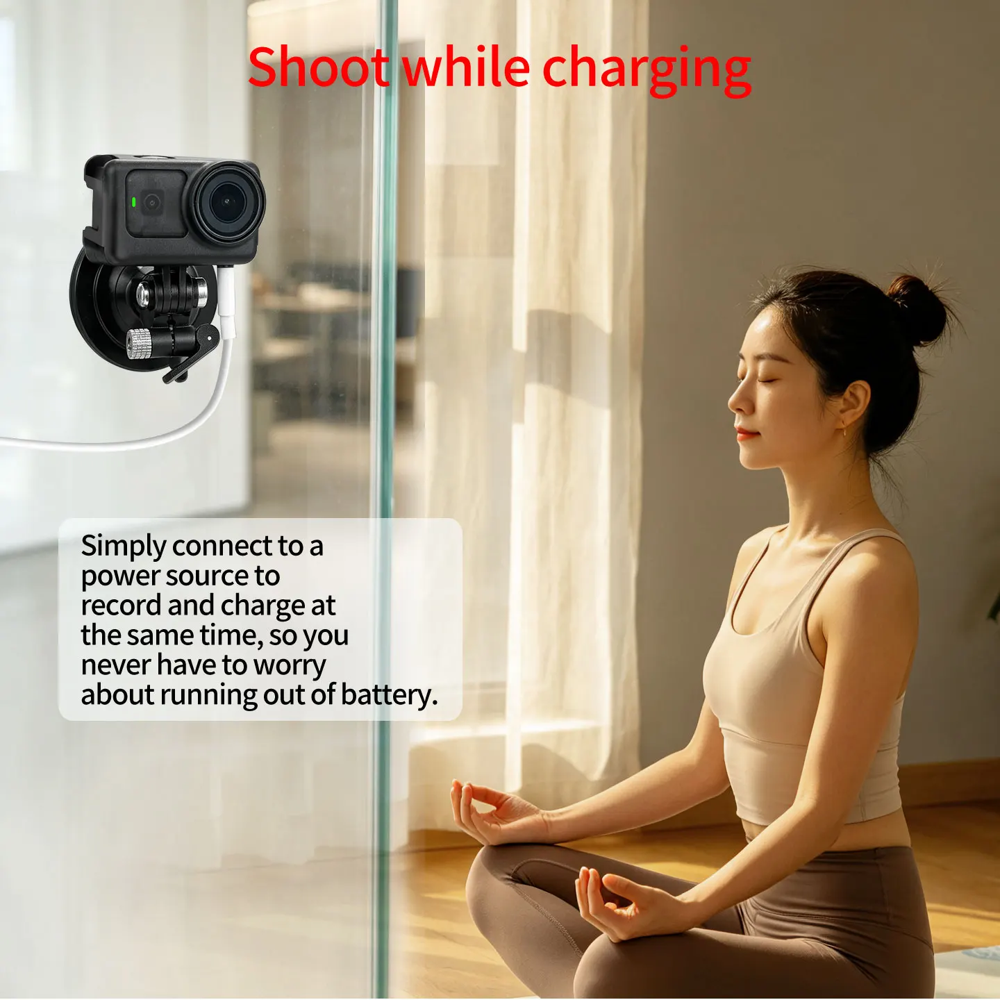 Für DJI Osmo Nano Action-Kamera Aufladbarer Magnetischer Schutzrahmen Stativadapter 1/4 Cold Shoe Mount PC Kratzfester Käfiggehäuse – Detail 11