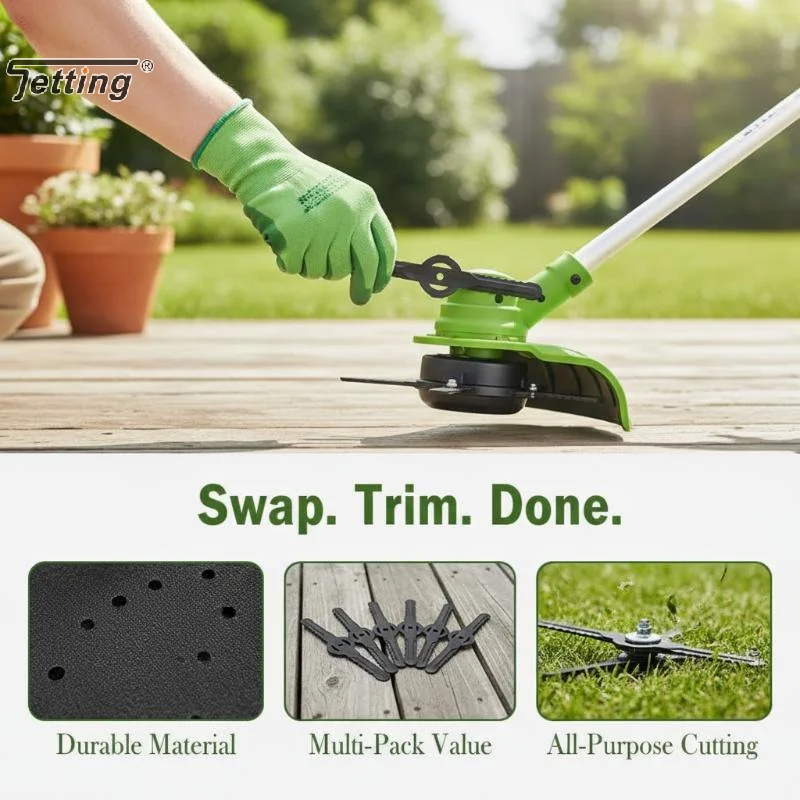 10/20/30/50Pcs Garden Trimmer Head Replacement Blades Waterproof Plastic Blades, Durable Pressure Resistant Parts