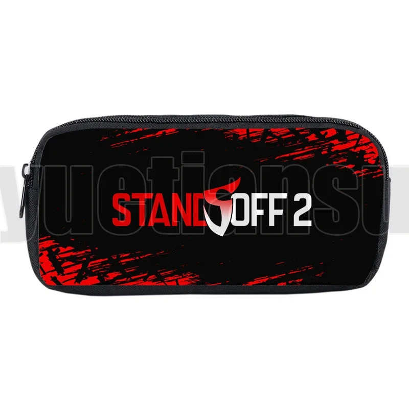 Fashion Zipper School Supplies Standoff 2 Pencil Case Children Cosmetic Cases 3D Makeup Pouch Bag Pencil Box Anime Shooting Game