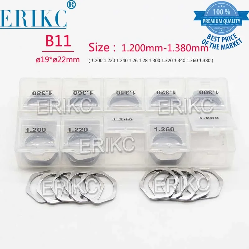

ERIKC инжектор с общей топливной магистралью для инжекции дизельного топлива, модель Калибровочные шайбы B11, Размер 1,2 --- 1,38 мм