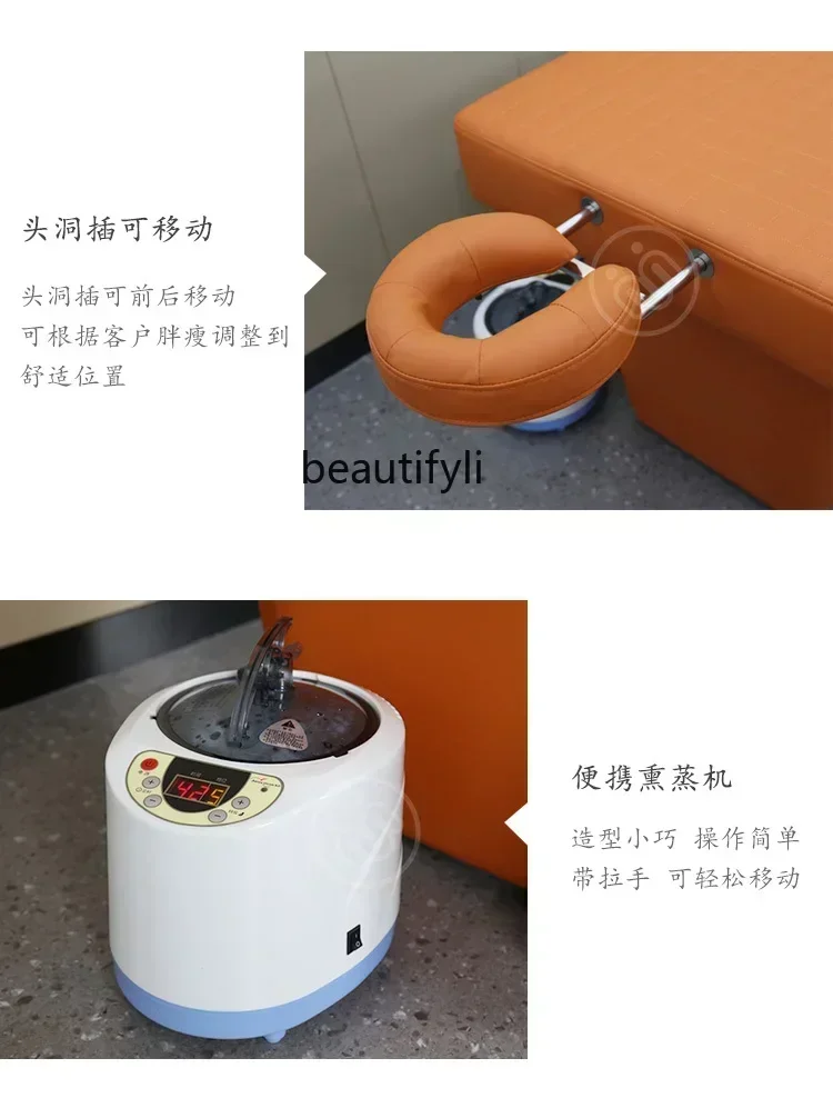 Foot Massage Shampoo Facial Bed Water Circulation Massage Massage Couch Electric Quick Heating Integrated Bed for Beauty Salon