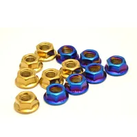 6PCS M10*1.25 Rear Sprocket Wheel Axle Nut Screw Hex Nut Rear Chainring Sprocket For Yamaha YZF R1 R1M R1S R6 R6M R6S R3 R25