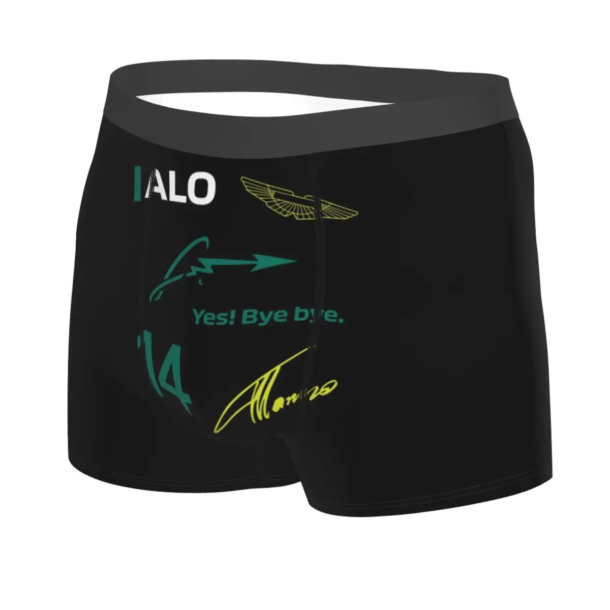 Custom Alonso Automobile Race Underwear Male Printed Fernando Number 14 Boxer Shorts Panties Briefs Breathable Underpants