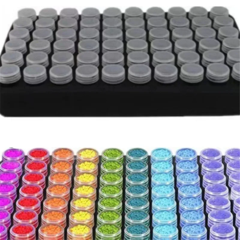 Divisore inferiore regolabile, cuscino in schiuma da 15 ml, 10 ml con 60 scomparti per bottiglie di smalto o olio essenziale