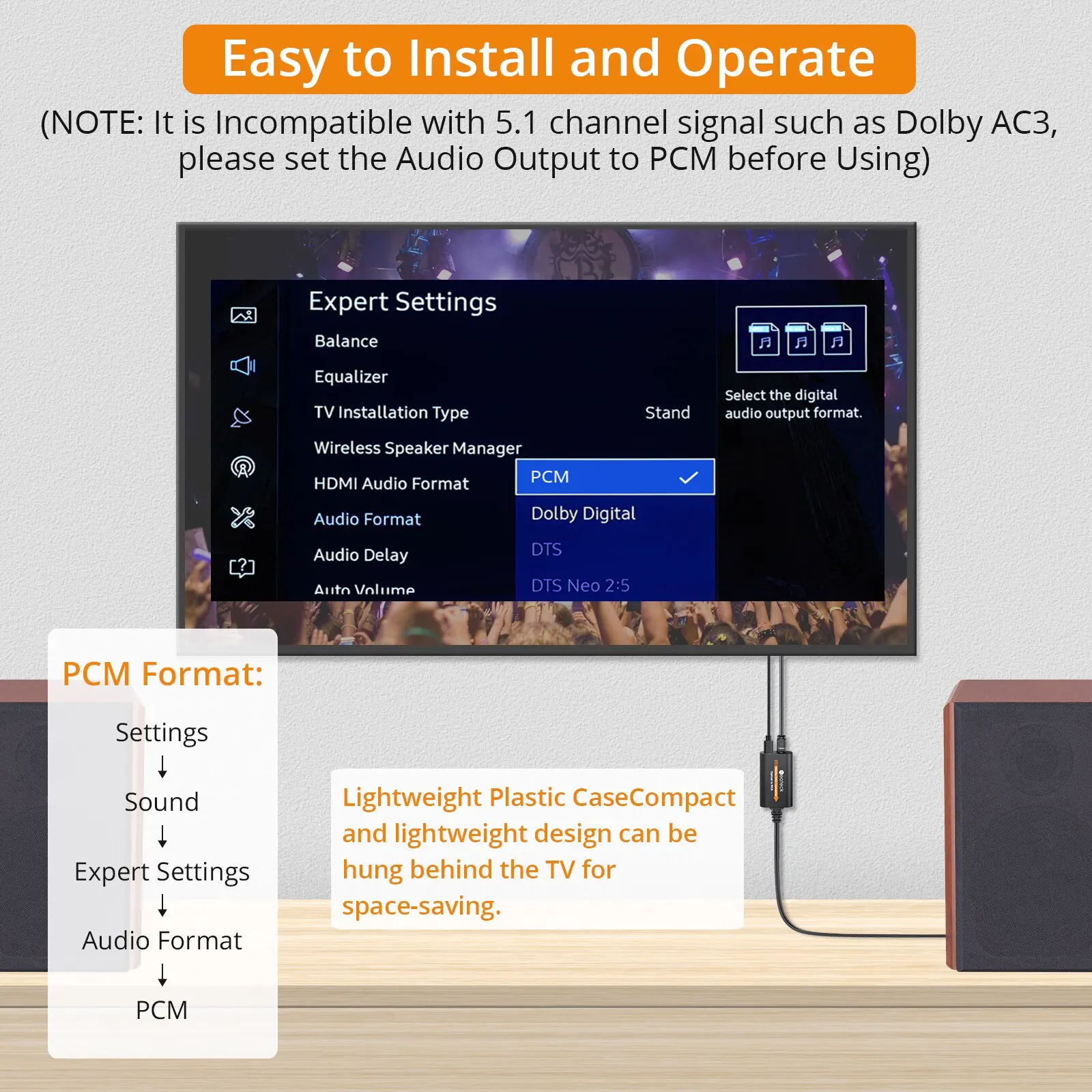 Neoteck 192kHz Digital to Analog Audio Converter Optical Toslink to RCA Audio Adapter Male Connector DAC Converter