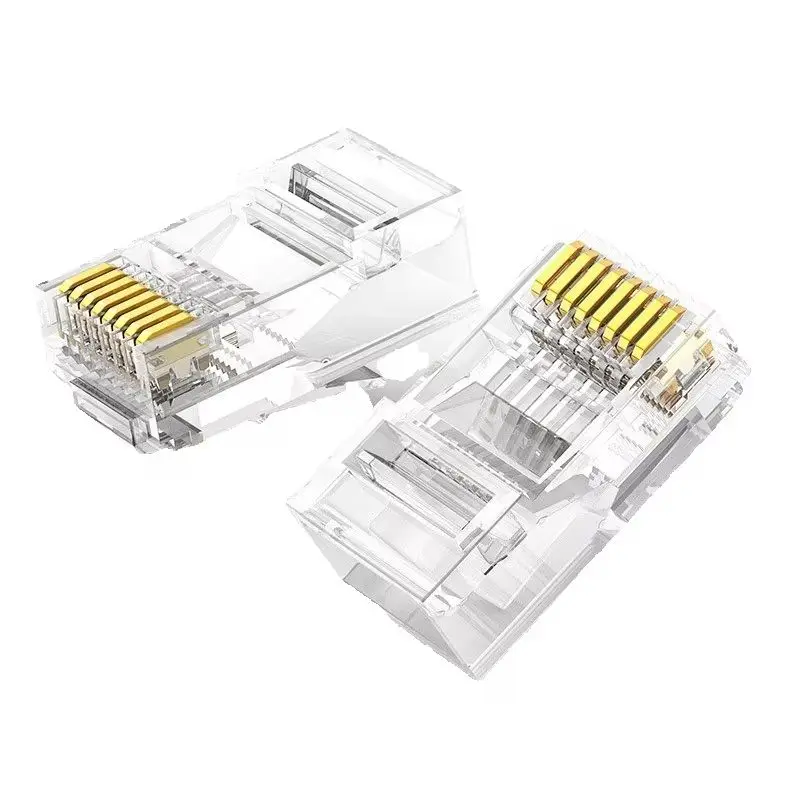 50/100Pcs Cat5e RJ45 Ethernet Connectors,8P8C Unshielded Modular Plugs,Cat5e Network Cable Crystal Heads for 100Mbps LAN Network