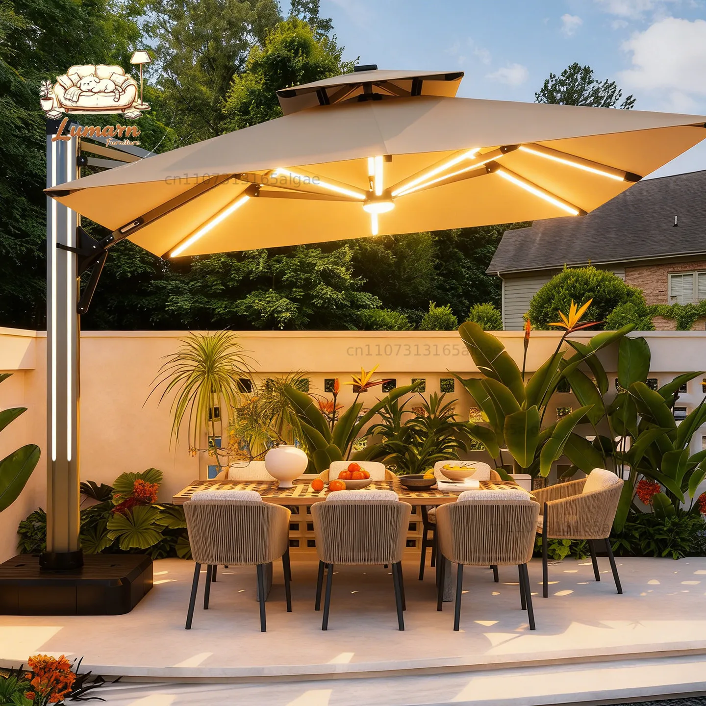 Outdoor Parasol Court Umbrella Terrace Balcony