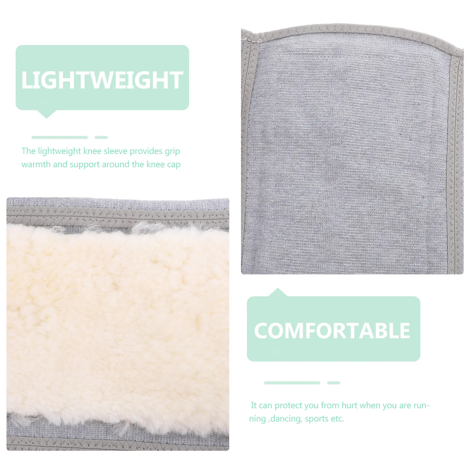 2Pcs Thickened Elastic Knee Sleeves Warm Support Protector Pads for Sports Running Hiking Basketball Football Xl Gray