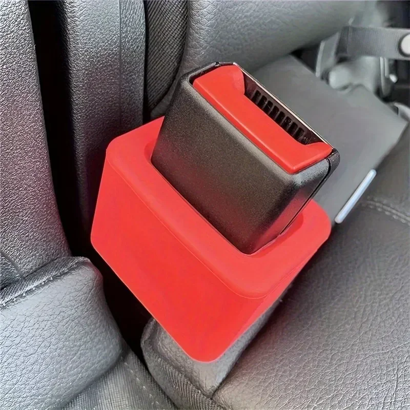 Universal Soft Silicone Seat Belt Buckle Retainer Secure Comfortable Booster for All Vehicles Car Accessory Seat Belt Accessorie