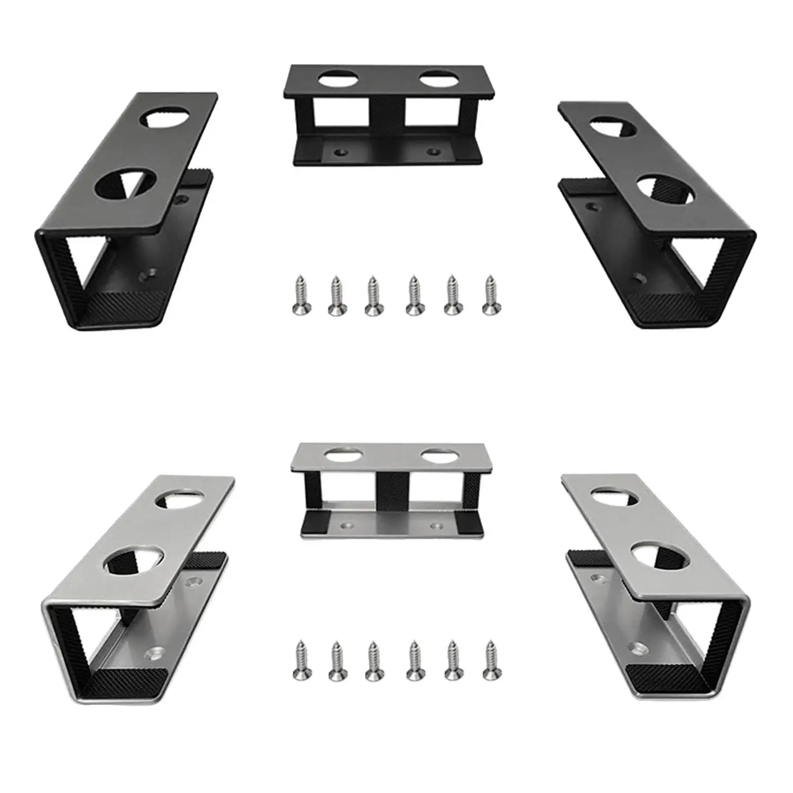 3Pcs under Desk Laptop Mount Brackets Stand Set Shelf Tray Notebook Bracket