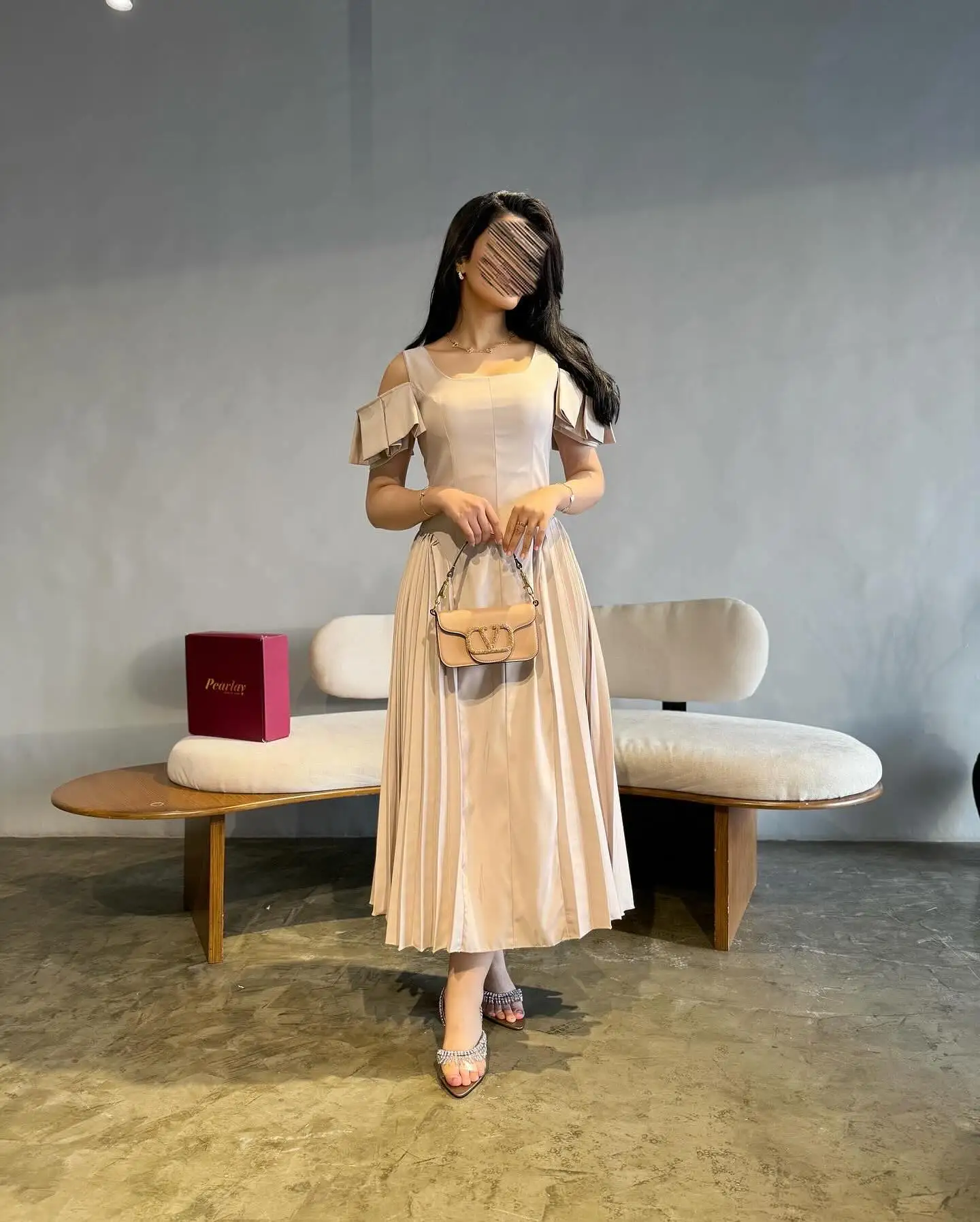 Customized Jersey A-Line Off the Shoulder Evening Dress Square Neck Floor Length Zipper Back Short Sleeves Photo Color Fashion