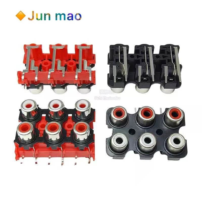 5PCS AV2-8.4-13 2/4/6/8 bit/hole RCA-213 Lotus socket audio interface connector AV same core socket