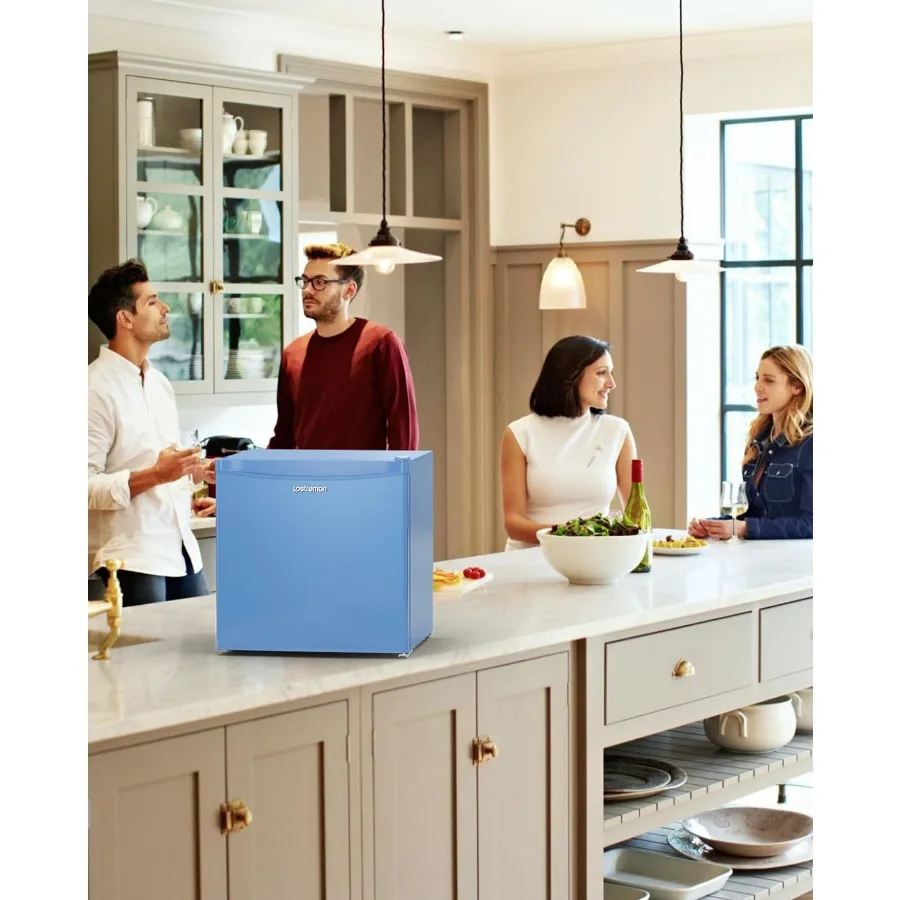 ثلاجة صغيرة 1.7 قدم مكعب مع فريزر للمكتب وغرفة النوم: ثلاجة مدمجة بباب واحد مع ترموستات قابل للتعديل Ene #2