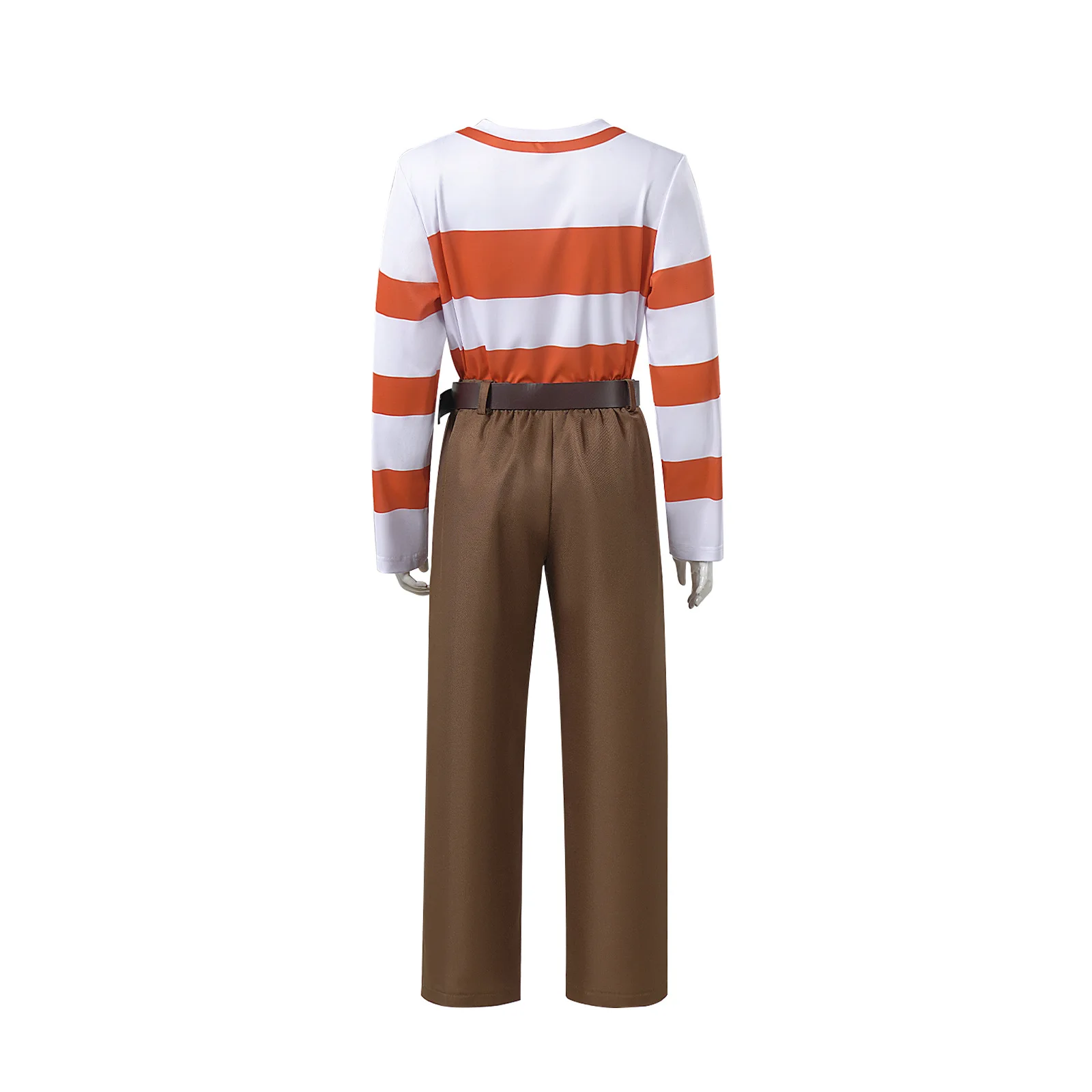 Child Anxiety Halloween Costume Emotions Cartoon Movie Cosplay T-shirt Pants Set with Mask Inside Out 2 Anxiety\'s Outfit for Kid